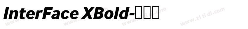 InterFace XBold字体转换